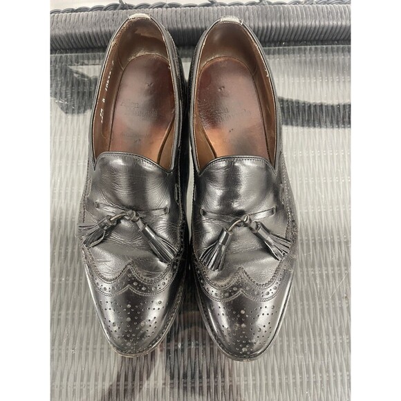 Allen Edmonds Bridgeton Black Leather Kilt Tassel Loafers Shoes Men\'s 9.5 B main image 6